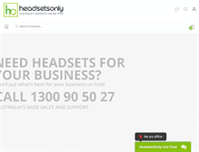 Tablet Screenshot of headsetsonly.com.au